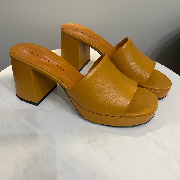 Simon Miller Stopper Platform Heel Sandals in Papaya Size 38 - Picture 15 of 16